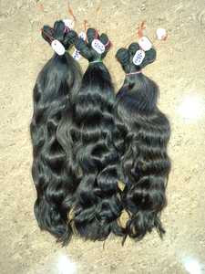 Extensiones de cabello humano Remy indio de alta calidad Virgen cruda Máquina de ondas profundas/naturales Trama doble Todos los colores para peinar - Product Image 2