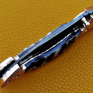 มีดทำครัวเหล็กดามัสกัสเกรดอุตสาหกรรมทนทานด้ามจับไม้ปรับแต่งได้รับประกัน3ปี - Product Image 6