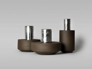 Portavelas de aluminio y hormigón, candelabro de Metal dorado, candelabro artístico moderno, pieza decorativa de diseño para decoración del hogar - Product Image 5