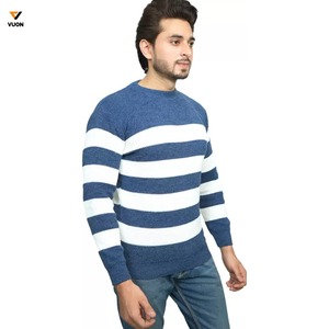 Fabricant personnalisé hiver col rond cachemire blanc tricoté décontracté pull uni à manches longues pulls en cachemire pour hommes - Product Image 2