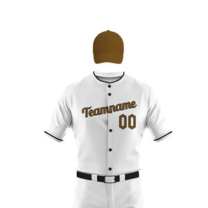 Conjunto de uniforme de Jersey de béisbol con botones completos y estilo personalizado para hombre y mujer con nombre de logotipo cosido personalizado - Product Image 5