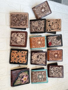 Portefeuille pour homme en cuir véritable fait main avec fermeture éclair longue, vente chaude, couleur marron, porte-cartes, cadeau pour lui - Product Image 5