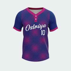 Nueva Camiseta de Béisbol y Sóftbol Ligera de Moda, 100% Poliéster, Transpirable, con Dos Botones, en Oferta - Product Image 5