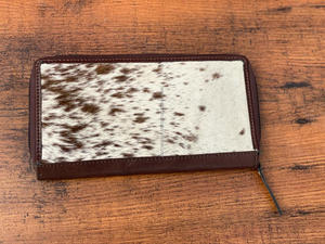 ใหม่จริงทําด้วยมือสไตล์หนัง Cowhide ของแท้กระเป๋าสตางค์ผู้หญิงกระเป๋าสตางค์บางร้อนขายหนังตะวันตกกระเป๋าคลัทช์กระเป๋าสตางค์ - Product Image 3