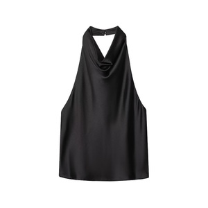 2025 Tanktops for Women <b>Black</b> Backless Tank <b>Top</b> Female Pink Summer Beach Tank <b>Top</b> Woman off Shoulder Tank <b>Top</b> - Product Image 4