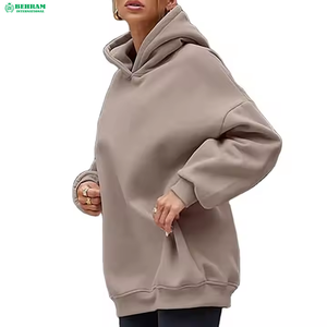 Sudadera con Capucha Gruesa Informal Unisex Personalizada de Behram International, Sudadera de Mujer de Color Sólido, Manga Larga, Tejido Grueso de 500 g/m² - Product Image 3
