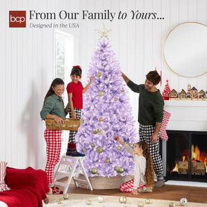 2025 New Style Pre-Lit Lavender <strong>Purple</strong> <strong>Christmas</strong> Tree, 6FT Artificial Full Holiday <strong>Decoration</strong> W/ Warm White Lights - Product Image 4