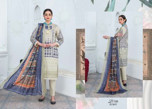 Costumes pour dames élégantes en coton/pelouse Shalwar Kameez Plus Size Brodé Pakistanais Salwar Kameez Solid Design Kameez Shalwar - Product Image 2