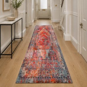 <b>RUGS</b> DEPOT LXDP-0995 Wholesale Red <b>Burgundy</b> Traditional Oriental Digital Printed Machine Washable Chenille Area <b>Rug</b> Non Slip - Product Image 5