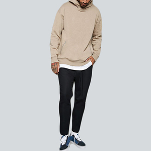 Custom Fashion Slub Knit Gym Hoodie With Zippered Front Pockets Hoodies - Product Image 4
