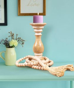 10 "blanc lavage bougeoir support en bois support pour Style campagnard Reiki aromathérapie Spa salon Sustaibalbe en bois - Product Image 4