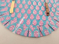 Napperons modernes réversibles à motif floral, bleus, imprimés à la main, bord festonné, réutilisables, jetables, pour mariage, maison, banquet, fins, 100%