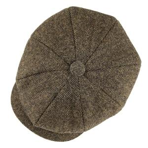 British Gatsby Retro Wool <b>Tweed</b> Newsboy <b>Cap</b> Herringbone Driver <b>Flat</b> <b>Cap</b> for <b>Men</b> for Beach Scene - Product Image 5