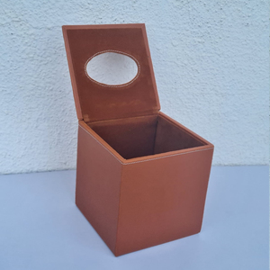 <b>Tissue</b> Box Cover Square PU Leather <b>Facial</b> <b>Tissue</b> Box Holder for Dresser - Product Image 1