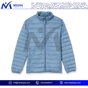 Chaqueta acolchada ultraligera cálida de invierno con cuello levantado para hombre, a prueba de viento, impermeable, informal, a la moda para exteriores con capucha - Product Image 2
