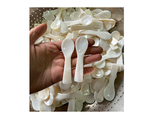 ช้อนคาเวียร์หอยมุกโลโก้แบบกำหนดเอง | ช้อนเปลือกหอยทะเลทำด้วยมือสำหรับเสิร์ฟอาหารหรือของตกแต่ง - Product Image 5