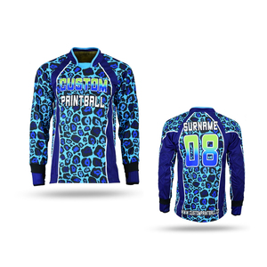 OEM personalizado de alta calidad de poliéster Paintball Jersey mejor nueva serigrafía cuello redondo Unisex Top para adultos logotipo personalizado - Product Image 2