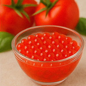 High Quality Consistent Tomato Basil Flavor Popping <b>Boba</b> in Bottle for Caprese Salad Topping - Product Image 3