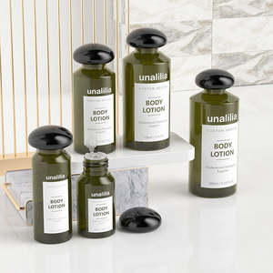 Custom Packaging <b>Empty</b> 50ml~200ml Transparent Green PET <b>Plastic</b> Round <b>Bottles</b> with Screw Cap Orifice Reducer - Product Image 1