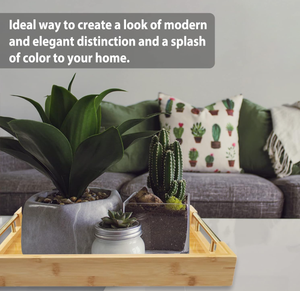 Plateau de service en bambou naturel avec poignées en métal pour organisateur de boissons, cuisine, salle à manger, table basse et décoration intérieure du Vietnam - Product Image 6