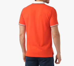 Camisa Casual de Punto para Hombre, Antiarrugas, Estampada, con Patrón Sólido, Transpirable, 100% Algodón, con Bolsillo Bordado en Color de Contraste, Servicio OEM - Product Image 2