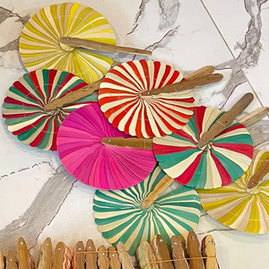 Abanico de Mano de Hoja de Palma Premium de Vietnam, Material Natural Hecho a Mano, Proveedor Mayorista a Granel - Product Image 1