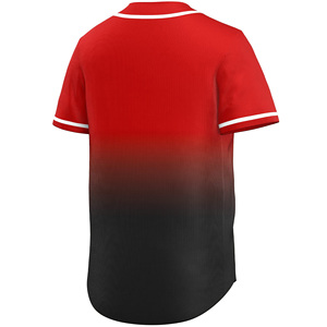 Vêtements de sport durables sublimés Chemises boutonnées en jersey sublimé pour équipe Baseball noir uni personnalisé - Product Image 4