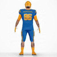 Uniformes de Fútbol Americano Personalizados para Adultos, Sublimados, Transpirables, de Manga Corta, con Pantalones de Práctica