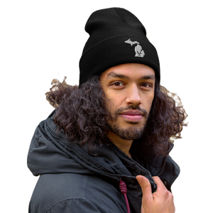 T6X per il cappello invernale personalizzato stile Logo bianco con ricamo con risvolto bianco stile - Product Image 1