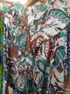 Multicolor estampado de leopardo túnica botón manga larga Boho Top Casual Rosa naranja amarillo Animal estampado blusa para trajes de fiesta - Product Image 5