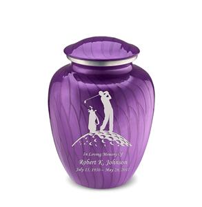 Pearl Purple Embrace Urnes de crémation de golf personnalisées pour adultes pour les cendres humaines Grande urne funéraire pour hommes et femmes Urne de taille personnalisée - Product Image 6