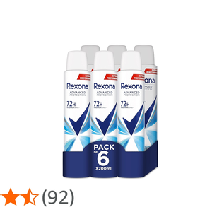Desodorante en Aerosol Rexona Advance Protection Cotton Dry 72 Horas para Mujer, 200 ml, Paquete de 6 - Product Image 1