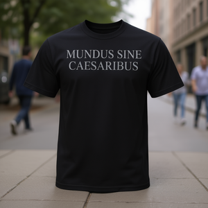T-shirt Mundus Sine Caesaribus Nera Vestibilità classica Abbigliamento unisex - Product Image 3