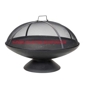 Cuenco de fuego de metal negro con soporte de tapas para Estilo de vida de lujo usado - Product Image 6