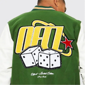 High Quality Causal <b>Varsity</b> Baseball <b>Bomber</b> <b>Jacket</b> <b>Men's</b> Summer Reversible 100% Wool Mandarin Collar Quick Dry Breathable Wool - Product Image 3