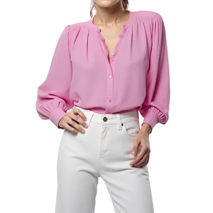 Elegante camisa de moda mujer verano gota Vietnam fabricante lavable personalizable ropa OEM ODM estilo sostenible - Product Image 6