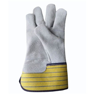 Gants de travail en cuir de qualité supérieure avec dos en toile pour une durabilité robuste dans l'exploitation d'équipements lourds et la manutention en entrepôt - Product Image 2