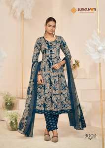 Venta al por mayor de ropa festiva artesanal exclusiva colección de algodón impreso confeccionado ropa de fiesta india y paquistaní - Product Image 2