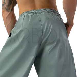 กางเกงขาสั้นหนังสำหรับผู้ชายกางเกงขาสั้นสไตล์มิ้นท์สีเทา - Product Image 5