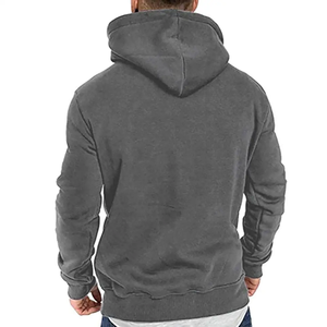 Sudadera con Capucha y Cremallera para Hombre, de Algodón, con Logotipo Personalizado, Suave, Cómoda, Ligera, de Manga Larga, con Cremallera Completa, para Gimnasio, Fitness, Ropa Deportiva Informal, Ropa de Equipo - Product Image 5