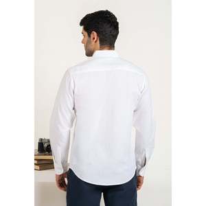 Camisa de Diseño para Hombre con Logotipo Personalizado, de Algodón, Manga Larga, Patrón a Cuadros, Tela Popelina, Tinte Liso, ODM, Camisa Casual de Vestir - Product Image 4