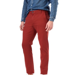 OEM nuevo estilo Casual sostenible Chino pantalones para hombres transpirable clásico ajuste elástico color sólido hombres Chino Pantalones - Product Image 5