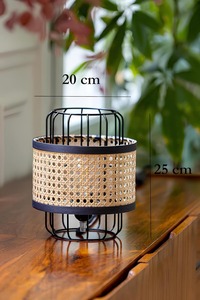 Asian Bamboo Eco-Friendly Dome <b>Shade</b> Electric <b>Table</b> <b>Lamps</b> for Home Decoration Bedroom - Product Image 3