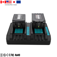Chargeur rapide DC18RD à double port pour batteries Li-ion avec protection, pour chargeur sans fil 18V, en ABS – Offre Spéciale