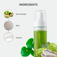 Produits coréens pour le soin de la peau, formule douce, nettoyant exfoliant pour le visage pour peaux grasses, sèches et mixtes, nettoyant moussant au Noni - 155ml