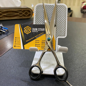 Ciseaux de coiffure professionnels pour barbier, série Razor Edge, acier inoxydable japonais 4Cr13, pour droitiers, lame tranchante, pointe moyenne - Product Image 2