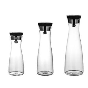 蓋付き透明ガラスピッチャー 1200ml 1500ml 水差し 注ぎ口付き 冷蔵庫用ガラスジャグ 温冷飲料用 ジュース サンフライ用 - Product Image 6