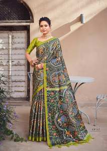 Saree de seda PV demasiado bonito y hermoso hecho por Apoxy Finish Wedding Wear Rich Pallu para mujer Moda Tarifa al por mayor - Product Image 5