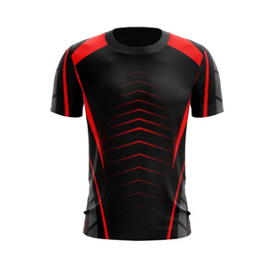 Venta caliente de los hombres de sublimación camisetas transpirables 180 gramos Jersey tela estilo Casual patrón de impresión de alta calidad hecho Pakistán - Product Image 1