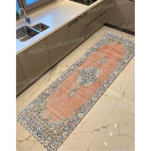 Tapis imprimé médaillon - Tropical, Décoration antique, Turc, Décoratif, Antidérapant, Tapis fin non tissé - Product Image 4